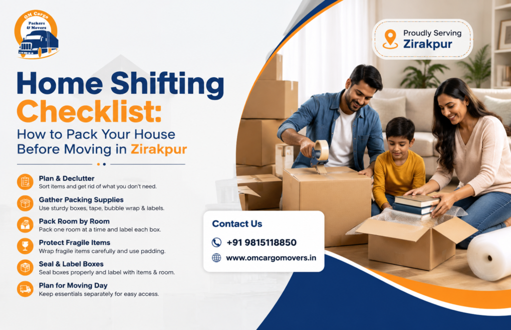 Home Shifting Checklist Zirakpur