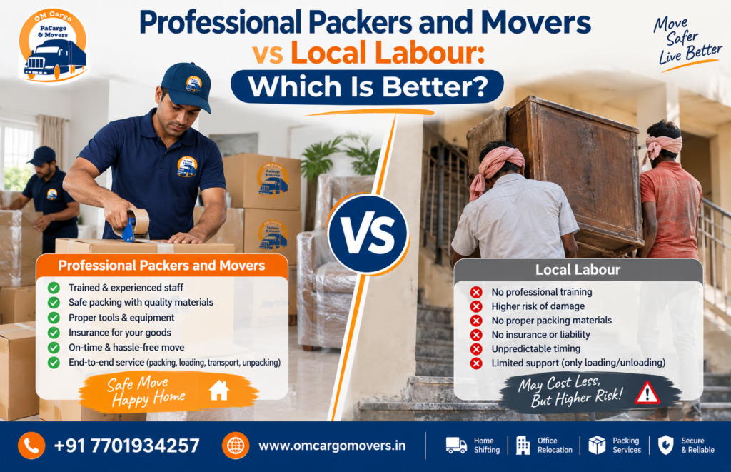 Professional Packers and Movers vs Local Labour
